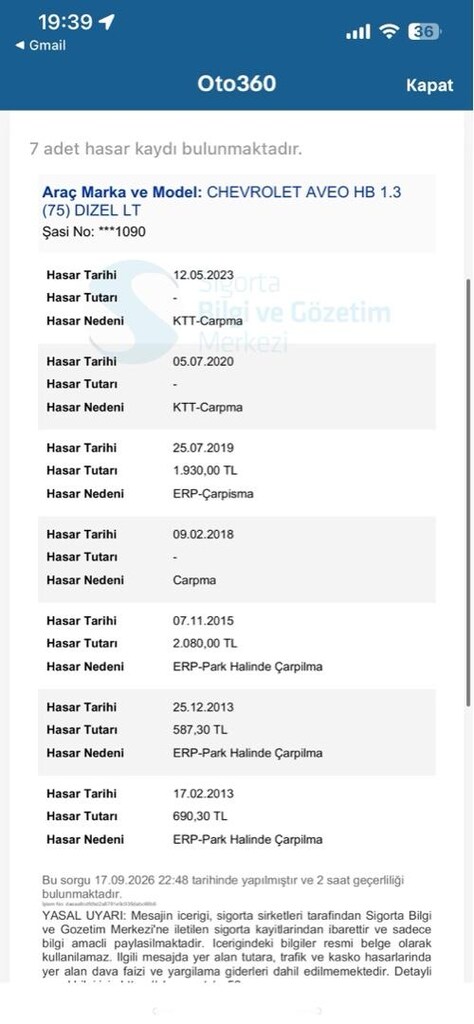 CHEVROLET AVEO 1.3 DİZEL DÜŞÜK KM 145.000DE - 13