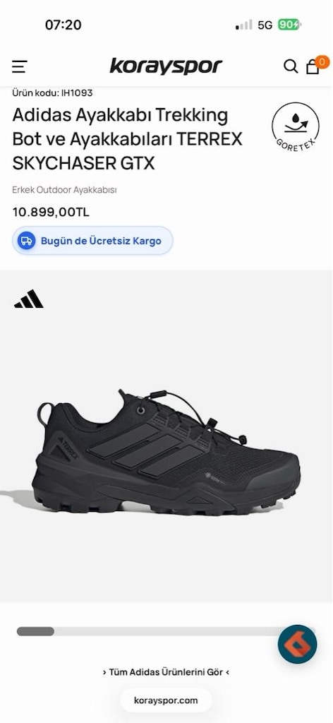 Adidas bot Ayakkabı Trekking Bot ve Ayakkabıları TERREX SKYCHASER GTX