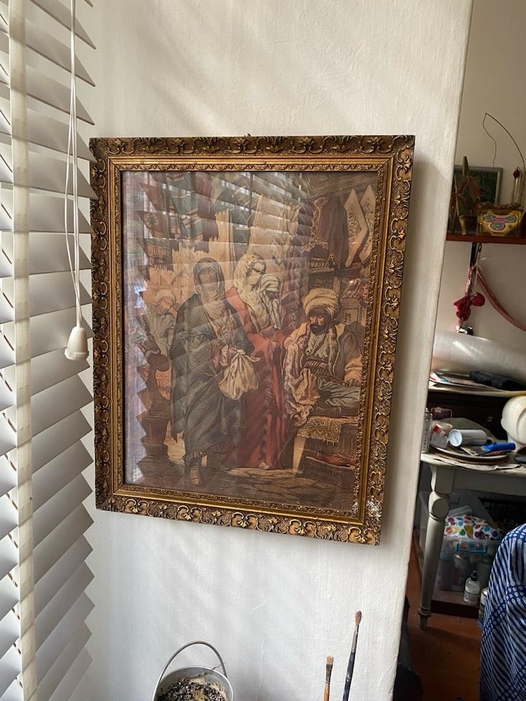 Amedeo Preziosi İpek Çarşısı Eski Baskı – Masif Varaklı Çerçeve - 2