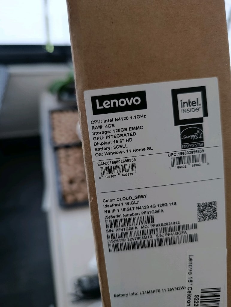 Temiz, Kutulu Lenovo IdeaPad 1 15IGL7 Laptop (Çanta + Fare Hediyeli) - 2