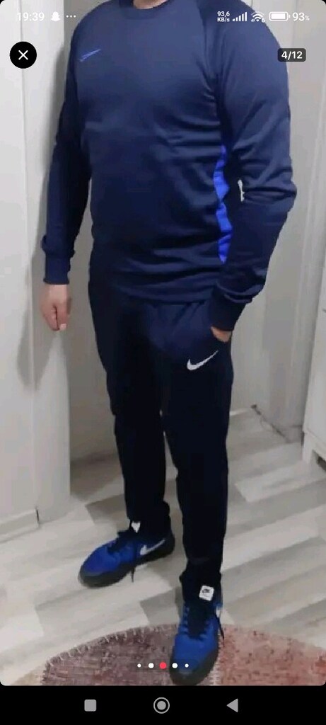 Nike therma pamuklu polar soguk gecirmez sweatshirt xl beden 2kez giyi - 4