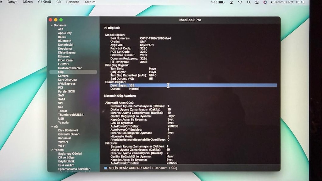 TERTEMİZ RETİNA MACBOOK PRO 13" 500gb SSD - 16