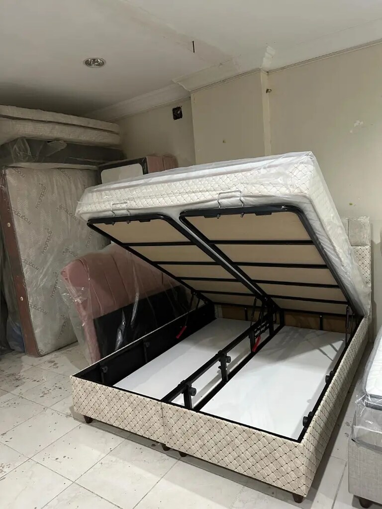 Çift kişilik yatak baza başlık sıfır ürün ambalajında - 2