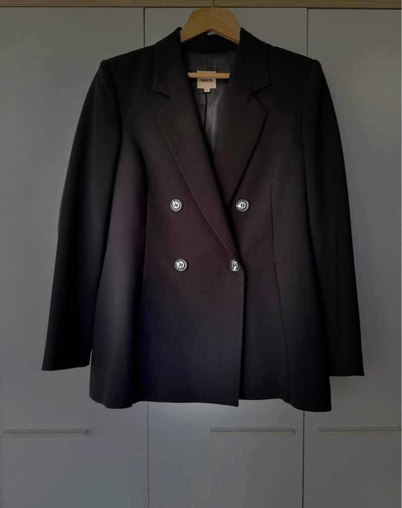 AKER Siyah Kruvaze Blazer Ceket Sıfır Ürün - 3