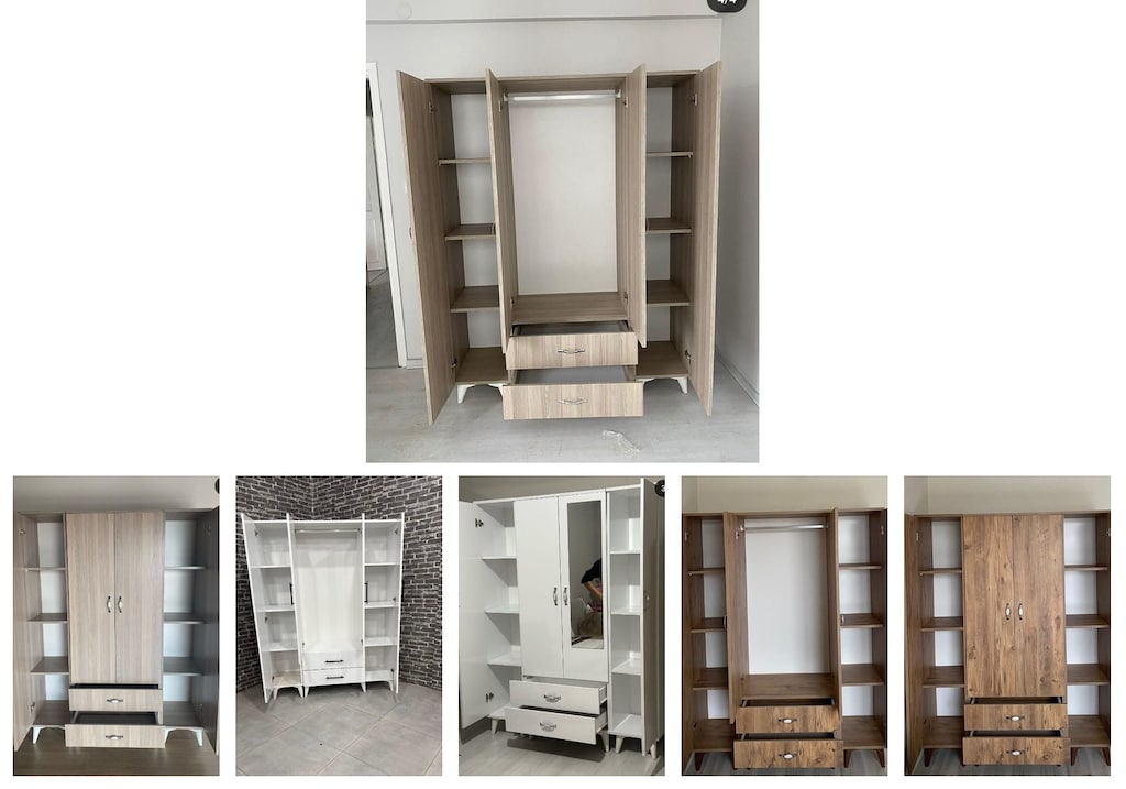 4 kapaklı elbise dolabı kzcztspjak - 6