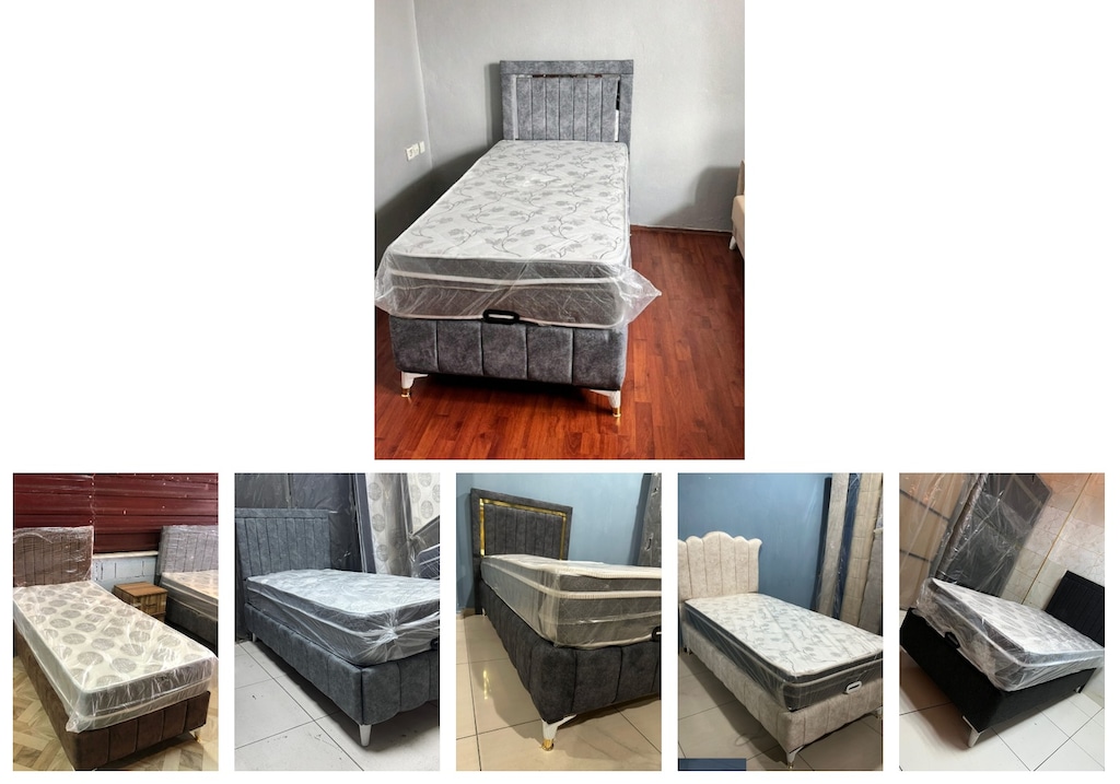 tek kişilik baza başlık yatak slgsshbvly - 6