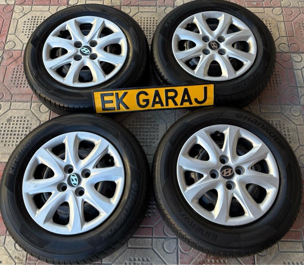 14 inç 4*100 orjinal hyundai kara jant lastik takımı - 2