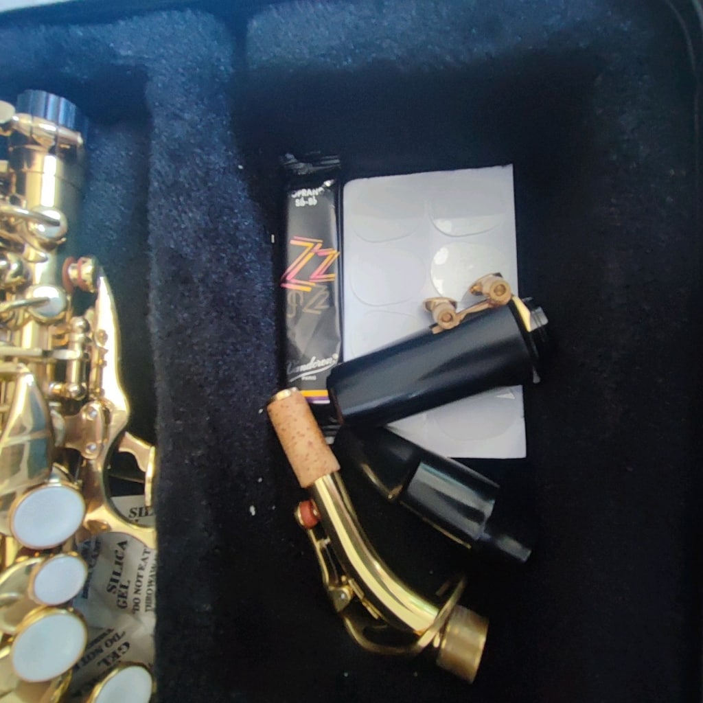 Jinbao Kavisli Soprano Saksafon + Yamaha 5C Ağızlık + Askı - 6