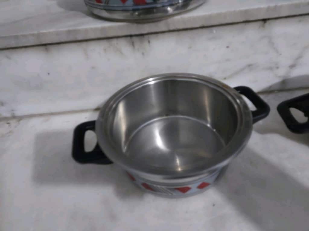 Vintage Emsan orijinal çelik tencere seti. Açıklamayı okuyunuz. - 13