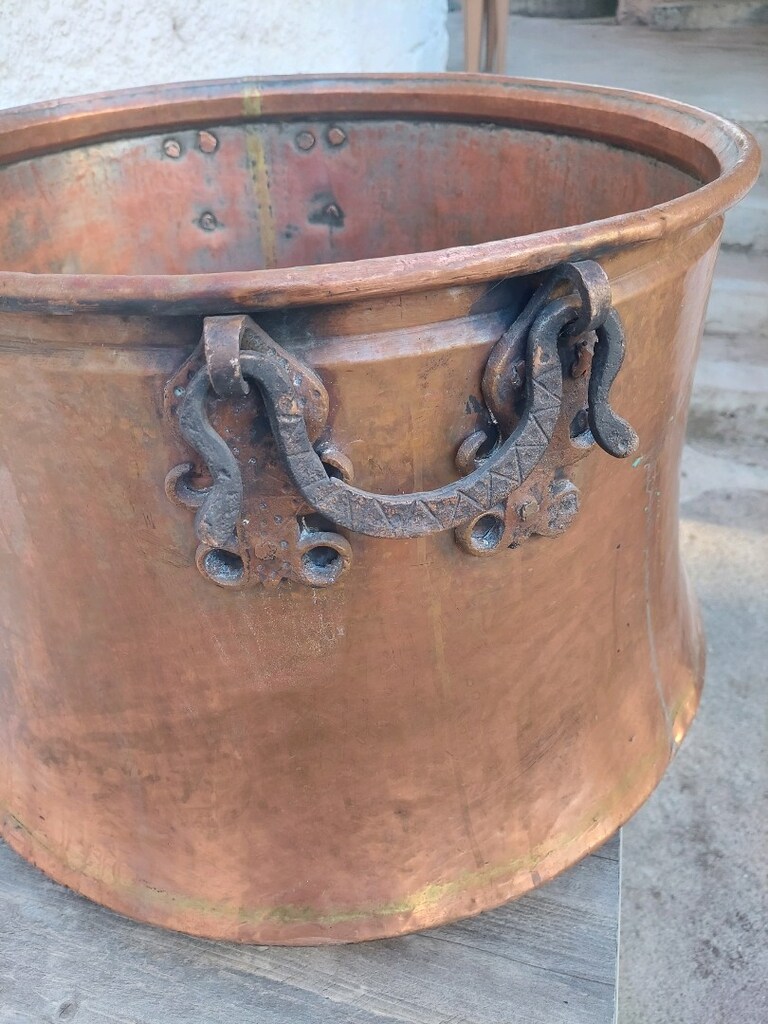 Küpeşteli Bakır Kazan Sağlam - 6