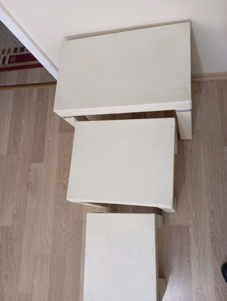Üçlü Beyaz Sehpa tk - 2