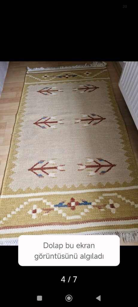 el dokuma kök boya 5 adet kilim - 6