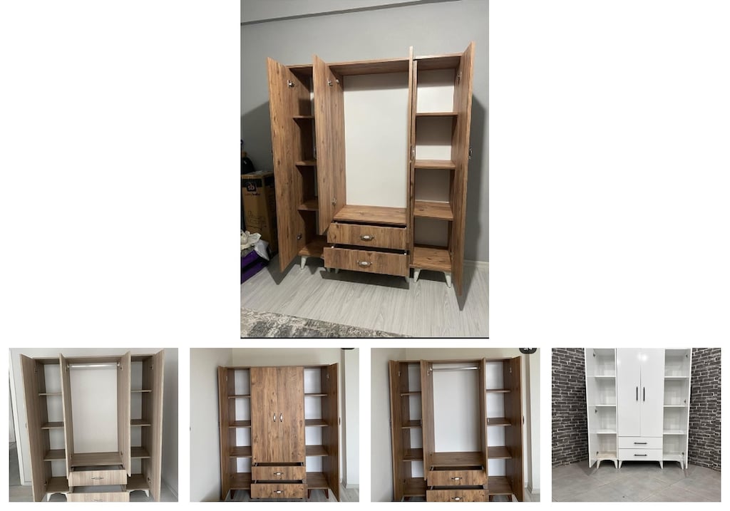 4 kapaklı elbise dolabı qvjwrsqjxt - 2