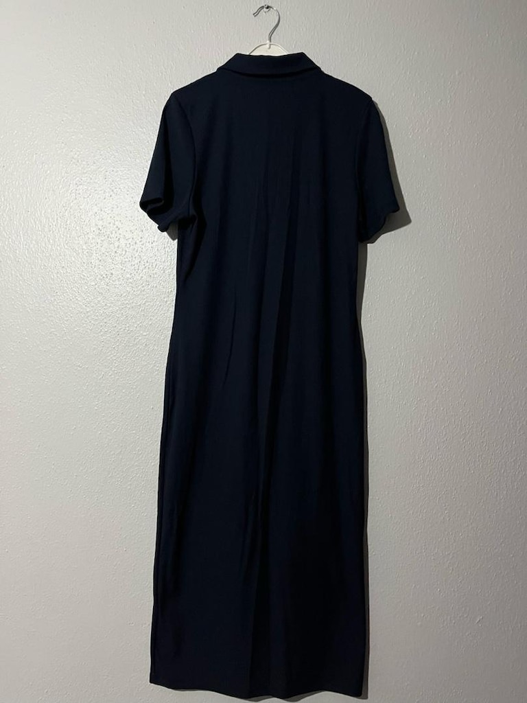 lacivert Polo yaka elbise - 2