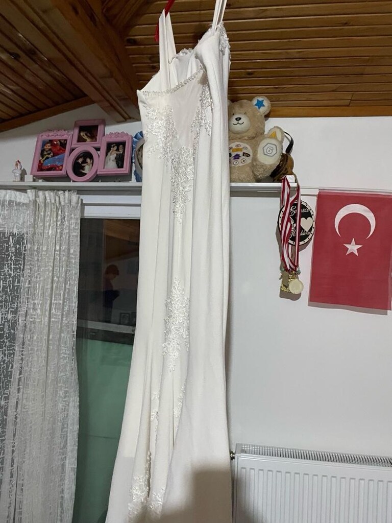düğün günü giyildi 42 beden 2 elbise - 3