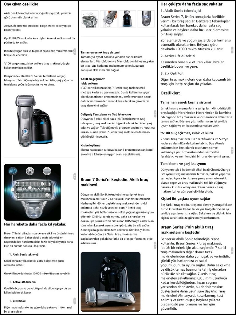 Braun Series Series 7 799cc Şarjlı Tıraş Makinesi - 7
