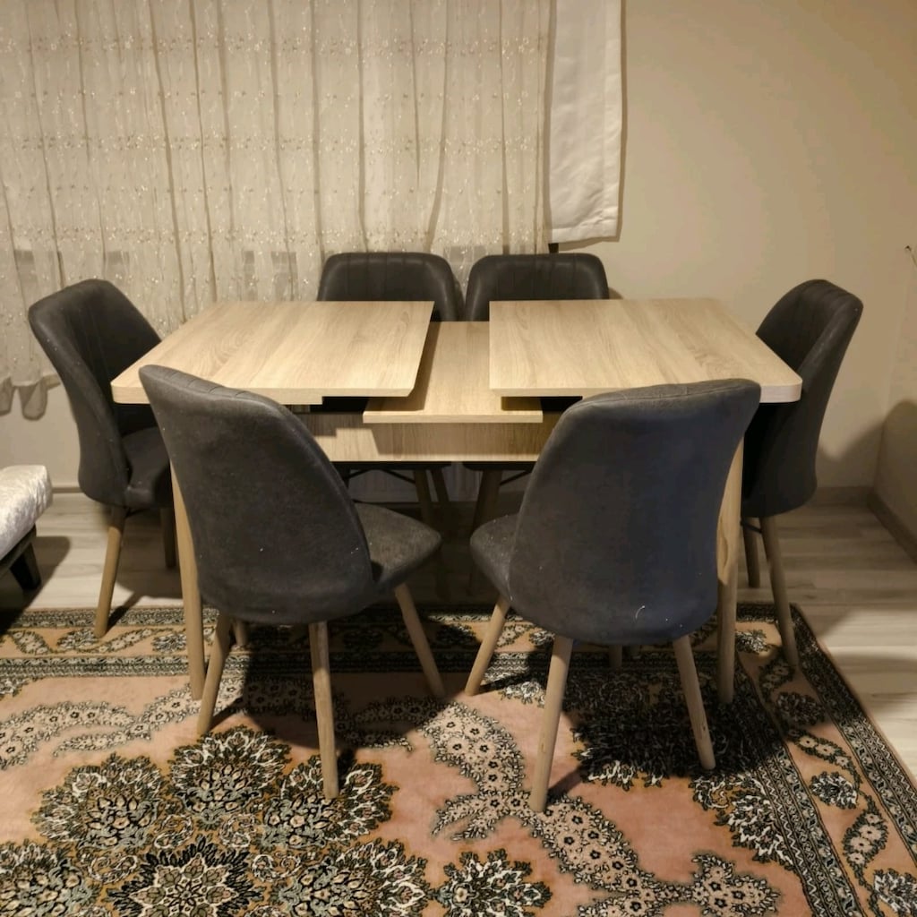 Açılabilir Yemek Masası ve 6 Sandalye Takımı, Kelebek Mutfak Masası - 11
