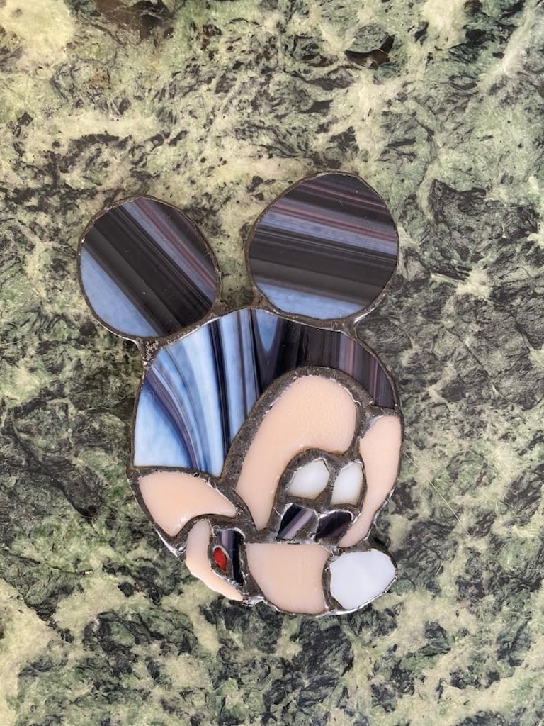 Mickey Mouse Tiffany Vitray Figürü - 5