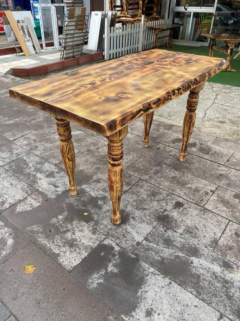 150-70 KÜTÜK MASA ORJİNAL TEK PARÇA TEK AĞAÇTAN. 7 CM KALINLIK. - 3