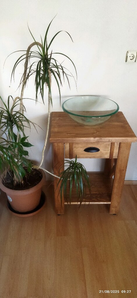RUSTİK AHŞAP BANYO DOLABI - 8