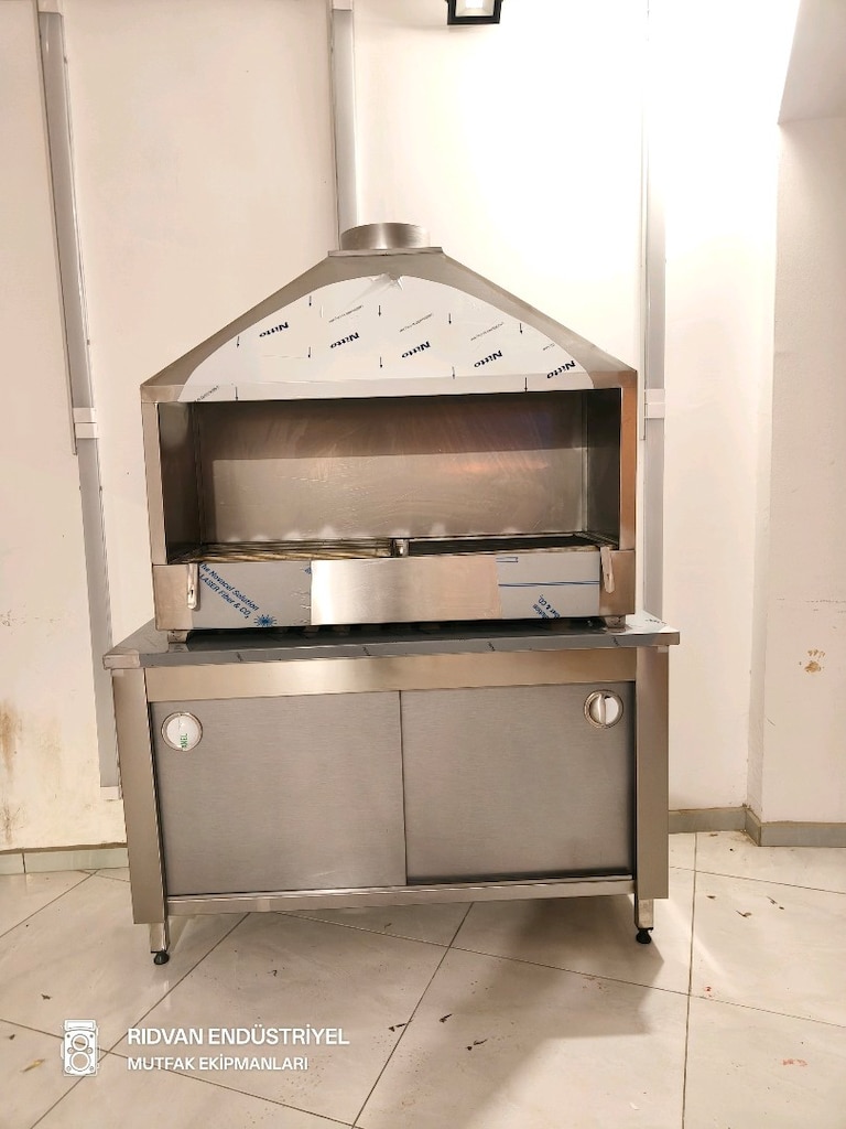 ocakbaşı mangal kömürlü ızgara ocak barbekü krom tezgah krom mangal - 18