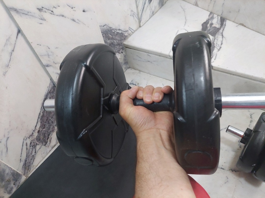 ECG Dambıl ağırlık plakaları. 20 kg. lık set.Set içeriği son resimde. - 15