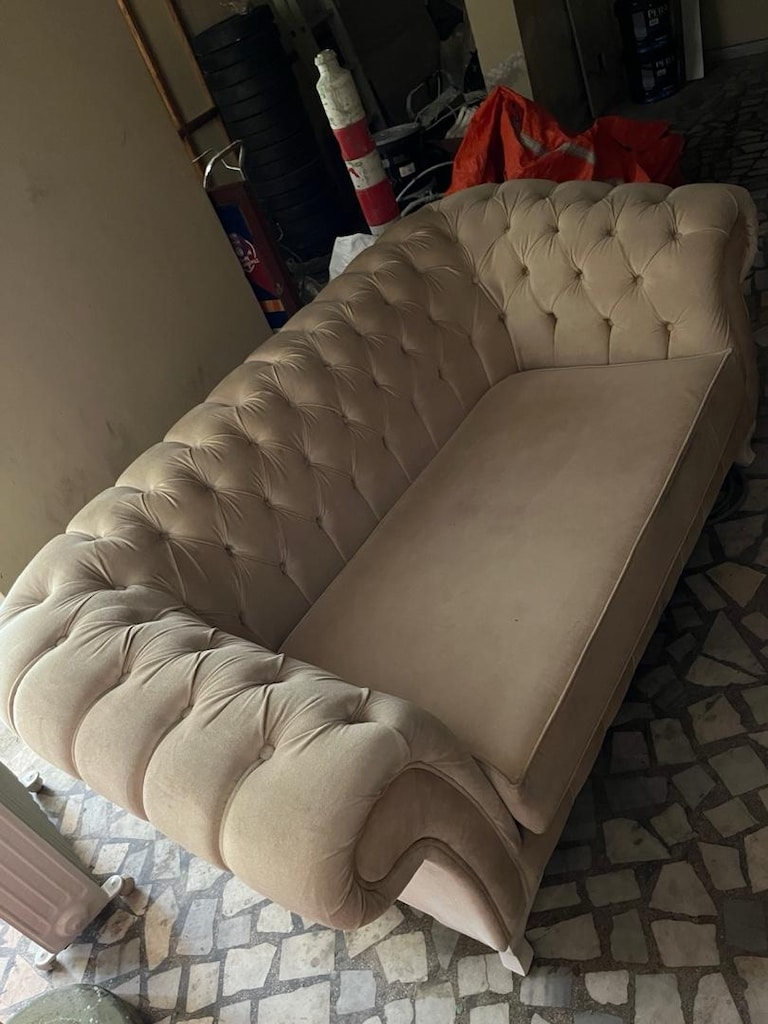Temiz Chester 2’li Kadife Koltuk | Krem/Bej Renk | Şık Tasarım 180x70 - 2