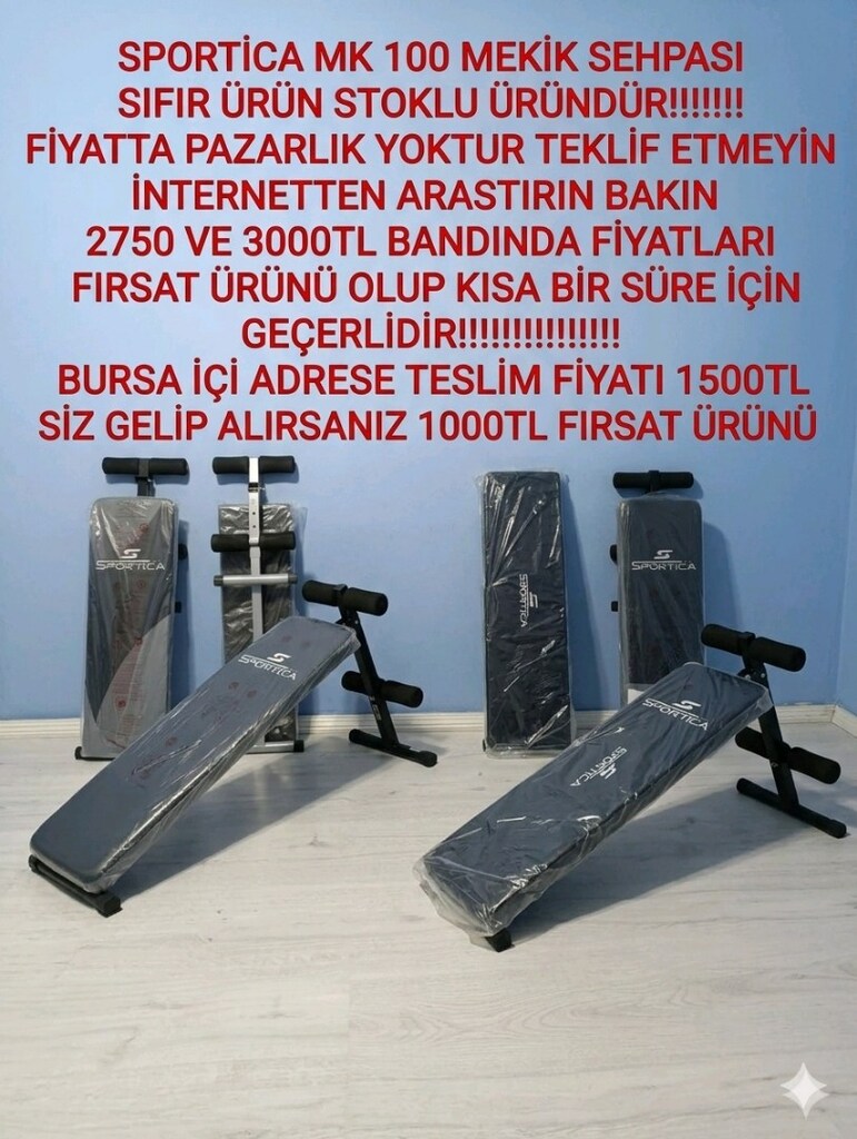 SPORTİCA MK-100 Düz Mekik Sehpası SIFIR ÜRÜN - 3