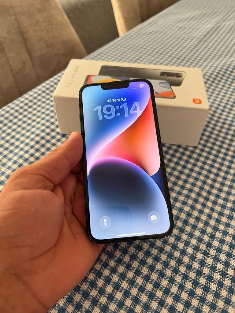 iPhone 14 çift fiziki hat 60 gün süresi var 128 gb ekran Deyisen f - 6