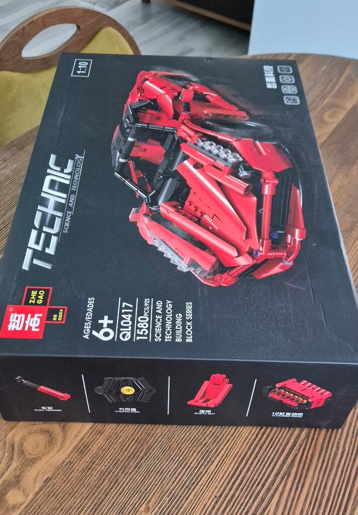 ZheGao 1580 Parça Ferrari Lego 1:10 Büyük Ölçek - 4