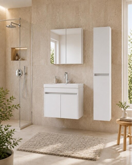 MDF BANYO DOLABI ÜCRETSİZ MONTAJ MDF BANYO DOLABI