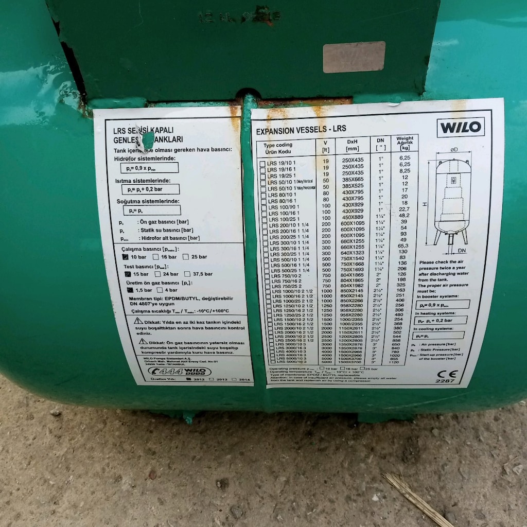 wılo hidrofor ve tank takım halinde - 6