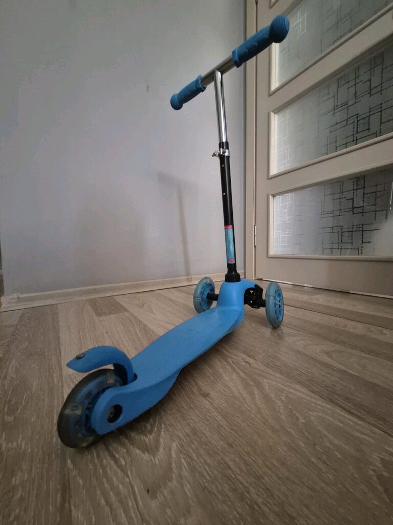 Shinaro Maxi Işıklı Mavi 3 Tekerlekli Çocuk Scooter - 10