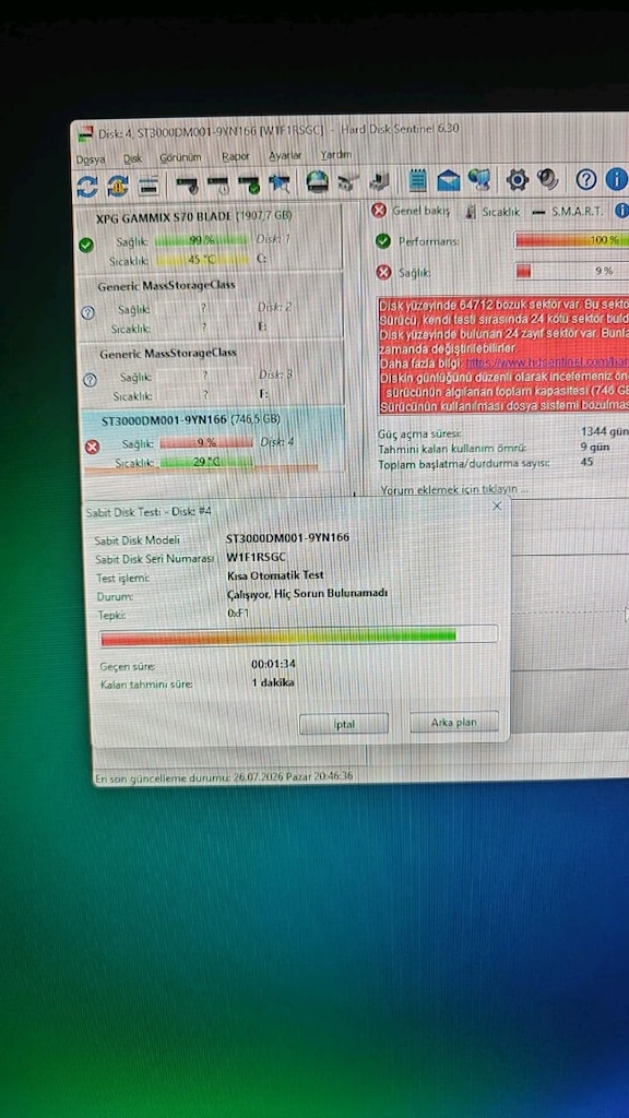 Seagate Barracuda 2 Adet 3TB 3000GB Hard Disk HDD - 6