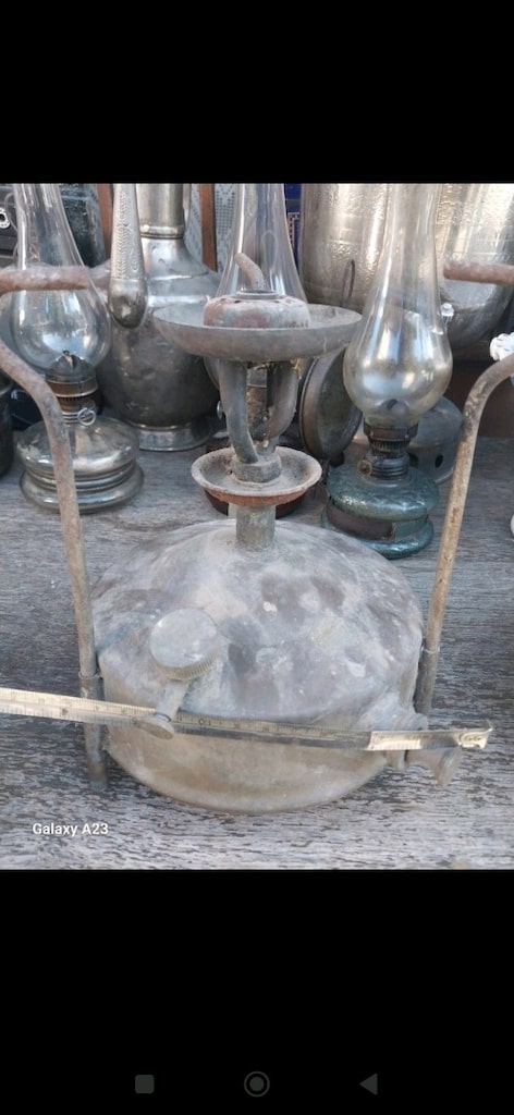 Antika metal gaz ocagı kamp ocagı - 4