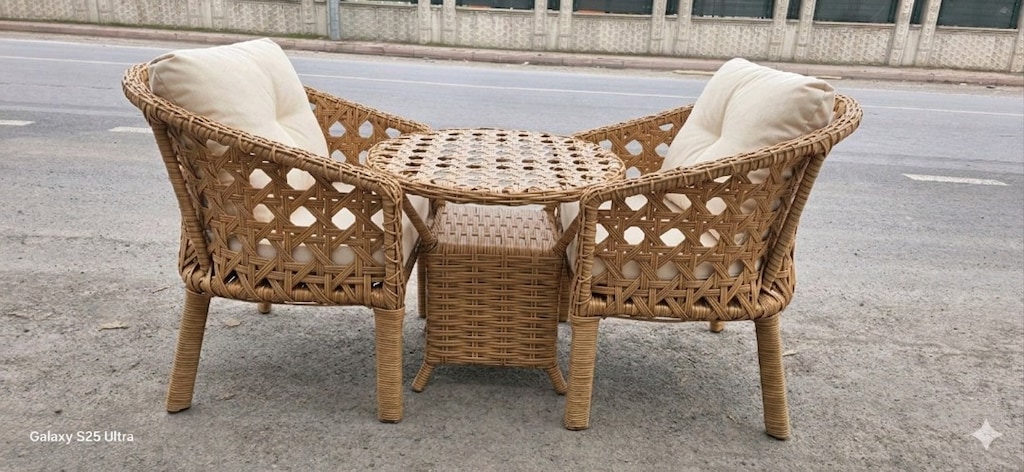 İki Kişilik Rattan Balkon Takımı, Rattan Bahçe Mobilyası KAPIDA ÖDEME - 15