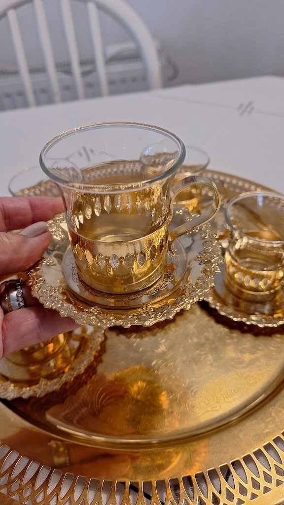 Altın kaplama çay seti - 3