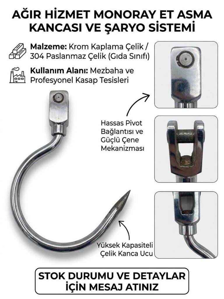 Monoray Mezbaha Et Asma Kancası - 2