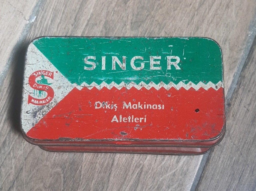 antika singer dikiş kutusu - 3