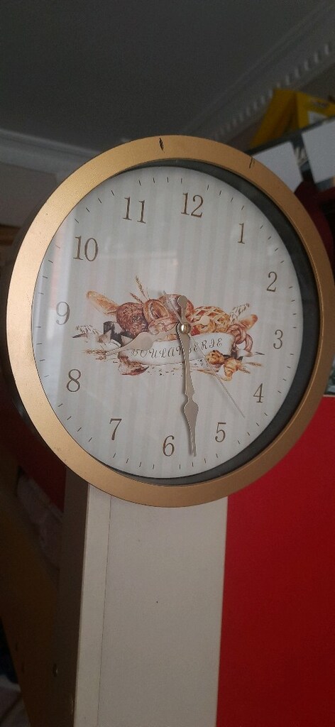 Çok güzel gold çerçeveli duvar saati - 2