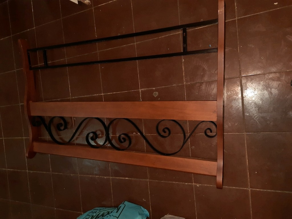 metal ve ahşap yatak başlığı - 6