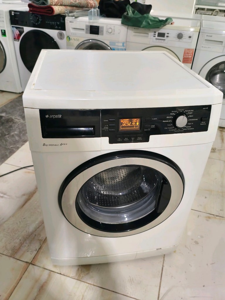 Arçelik 8 kg A+++ enerji 1000 devir çok temiz çamaşır makinesi - 9