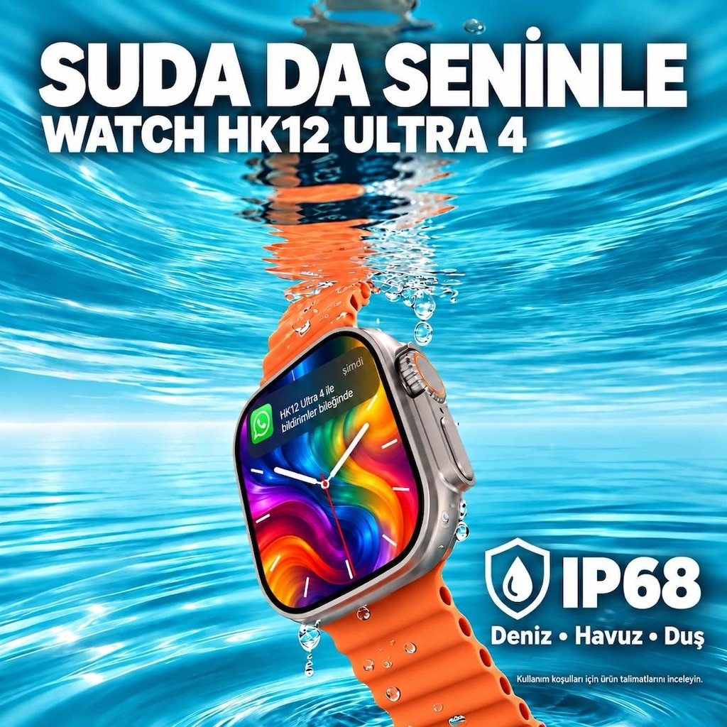 Hk 12 Ultra4 49MM Whatsap Mesajlaşma,7-10 Gün şarj - 6