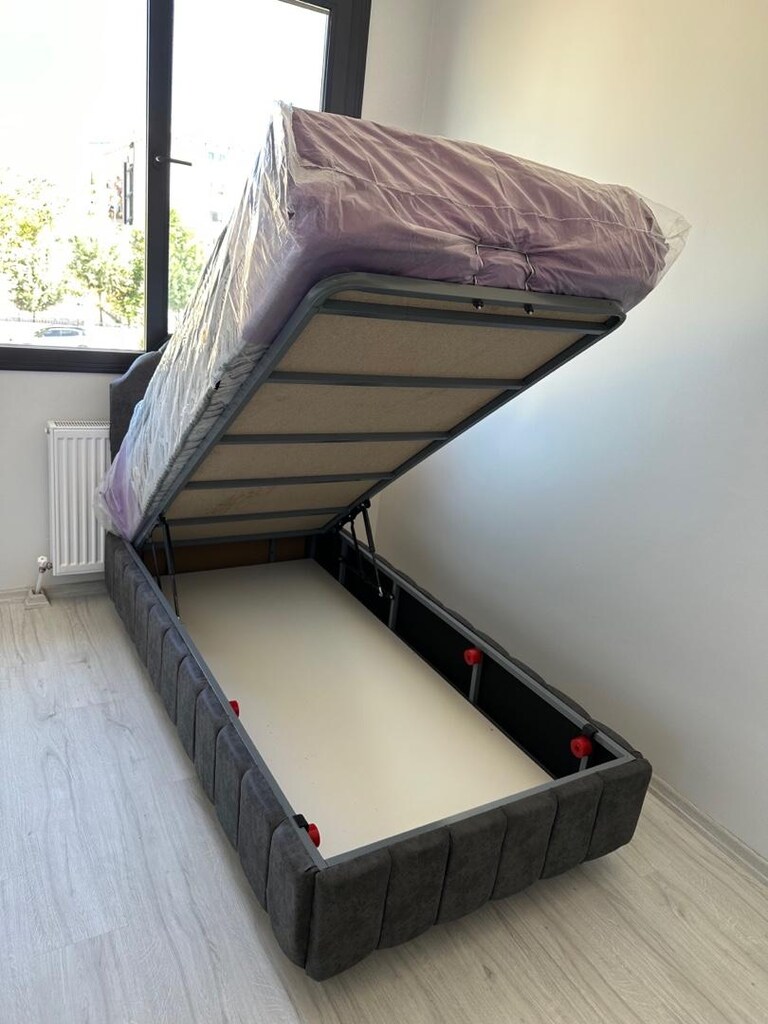 ultra lüks tek kişilik baza başlık petli yatak sıfır ürün ambalıjında - 2