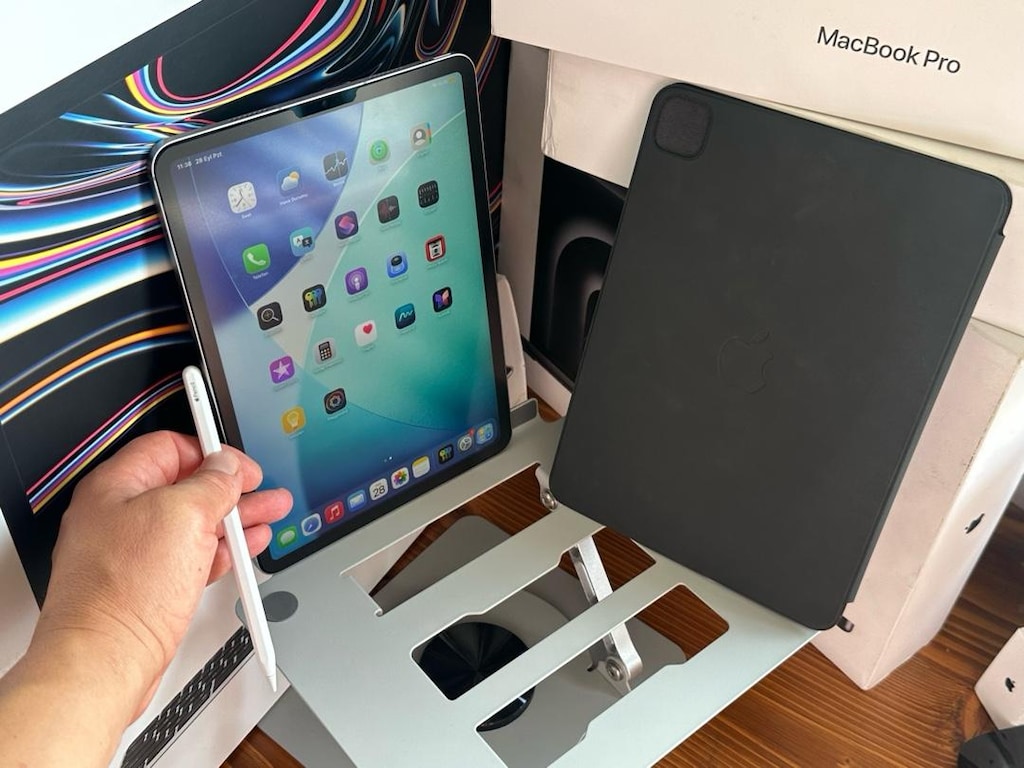 Sim kartlı ipad pro M4 çipli 11” 512 gb hafıza Apple orjinal kalem var - 4