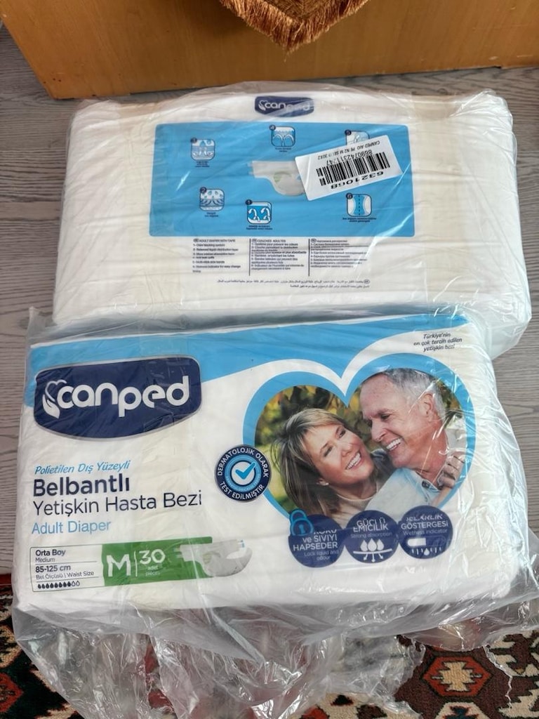 Canped Belbantlı Polietilen Yetişkin Hasta Bezi Orta Boy M 30'lu - 2