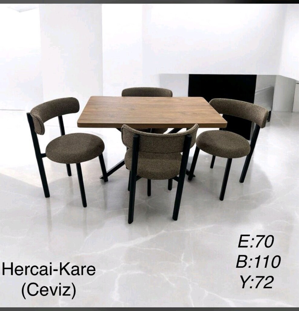 Sıfır mağazadan kaliteli masa 4 sandalye takımı - 4