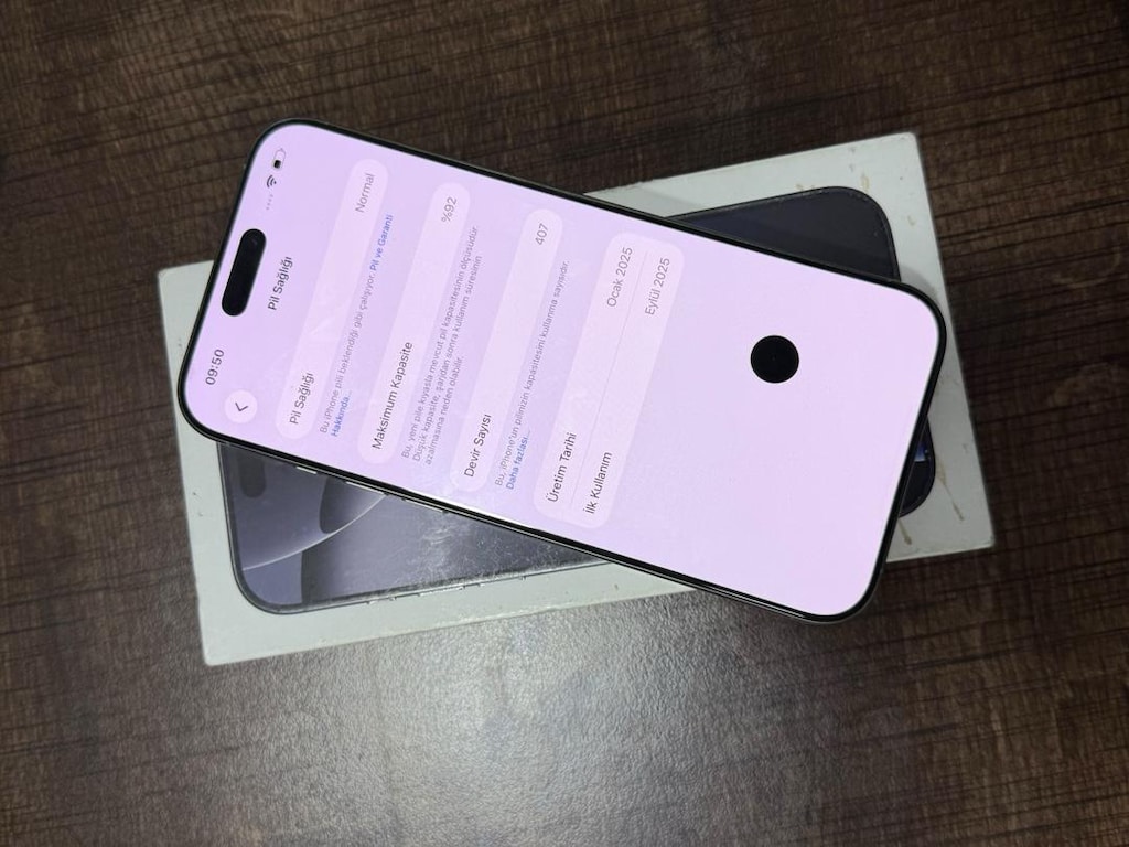 İPHONE 16 PRO MAX 256GB NATUREL TİTANYUM PİL SAĞLIĞI 92 YD - 11