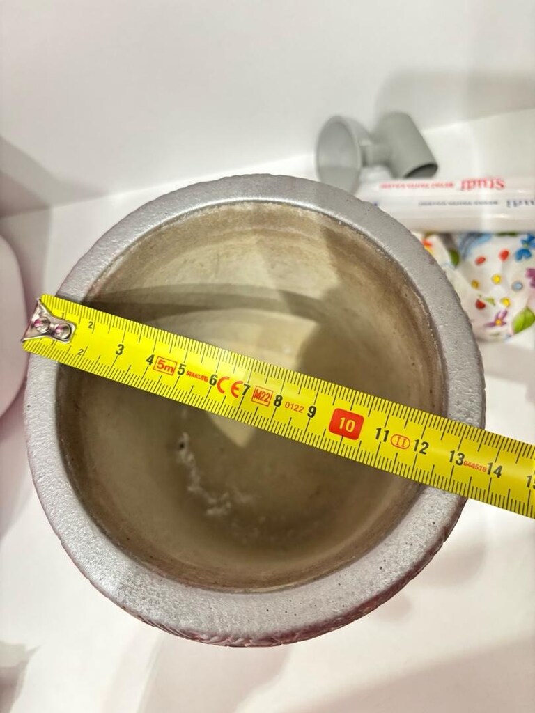 kırmızı beton saksı - 4