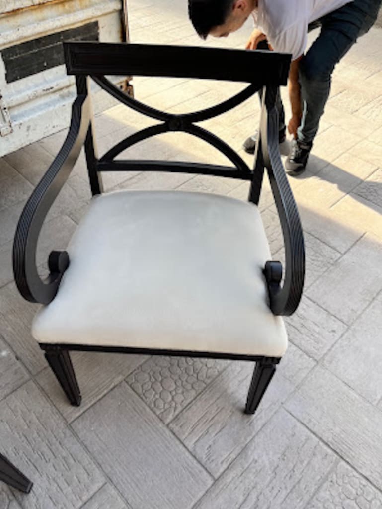 REGENCY TARZI SİYAH LAKE KOLLU SANDALYE 2 ADET - 6